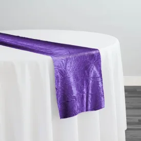 10pcs - Crush Satin (Bichon) Table Runner 14"x108" - Purple 658