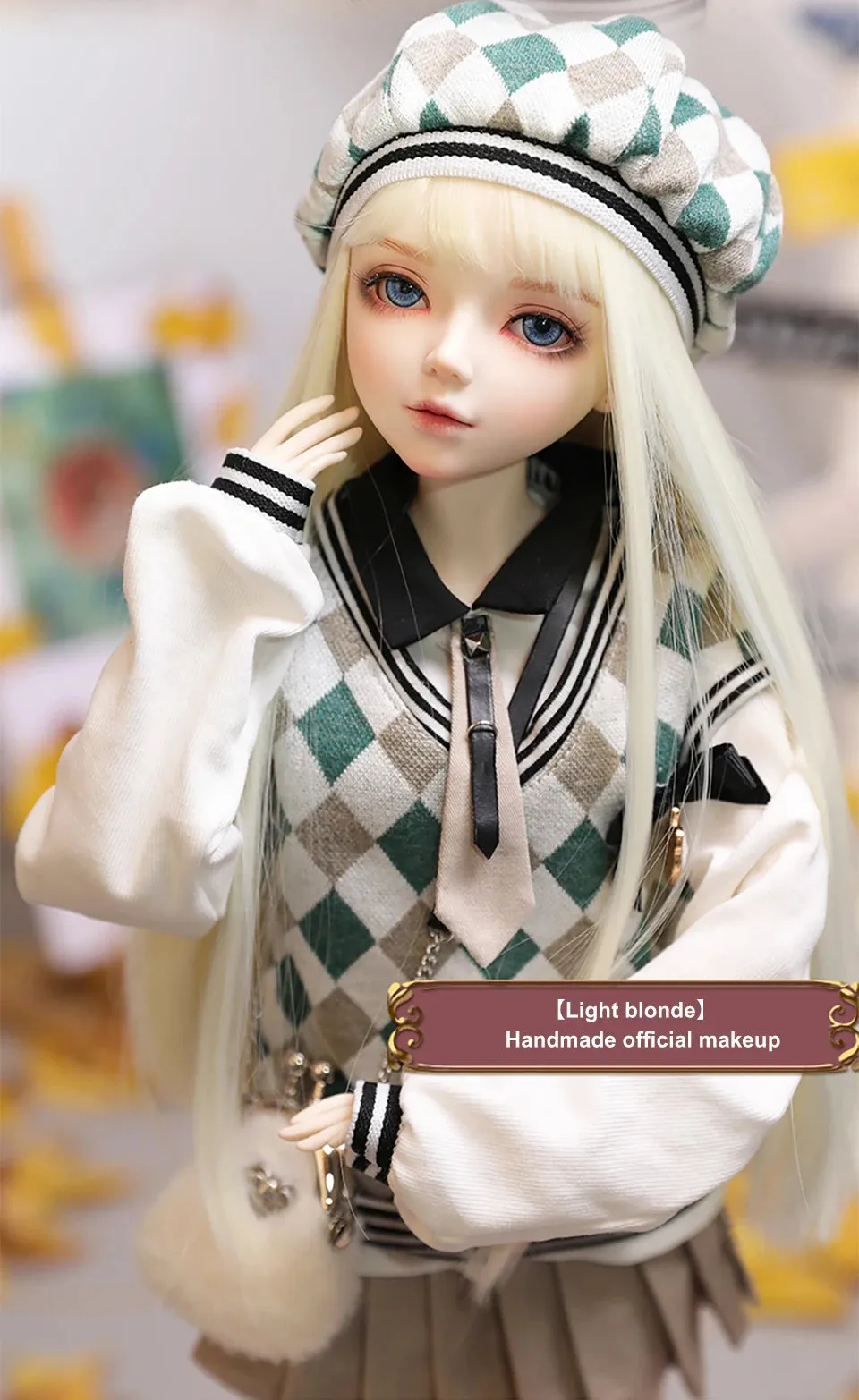 60cm BJD Doll for Girls | Designer Makeup, Rotatable Two-Colored Eyes, 1/3 Scale, Perfect Gift