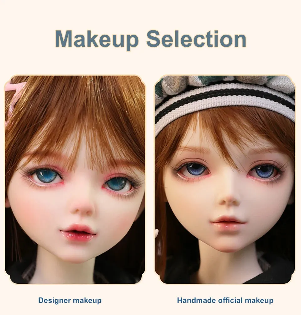 60cm BJD Doll for Girls | Designer Makeup, Rotatable Two-Colored Eyes, 1/3 Scale, Perfect Gift