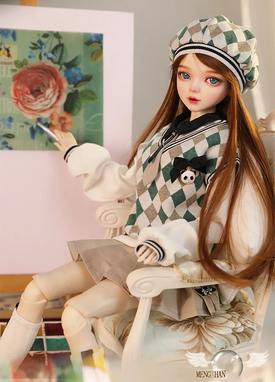 60cm BJD Doll for Girls | Designer Makeup, Rotatable Two-Colored Eyes, 1/3 Scale, Perfect Gift