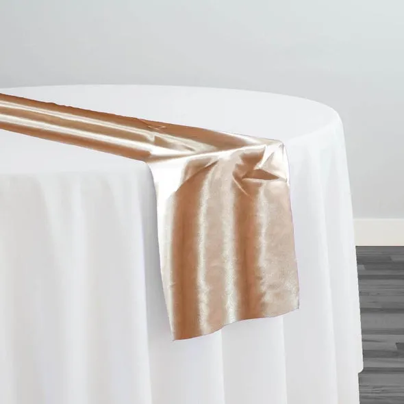 6pcs - Bridal Satin Table Runner 14"x108" - Gold 901