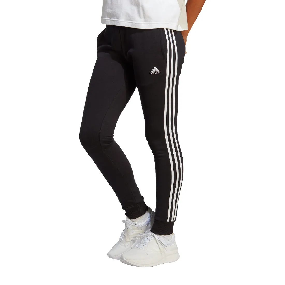 Adidas Women's Essentials 3-Stripes French Terry Cuffed Pants