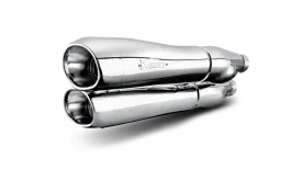 Akrapovič - Harley-Davidson Dyna FXDF Fat Bob 2008 Slip-On Exhaust (Chrome)