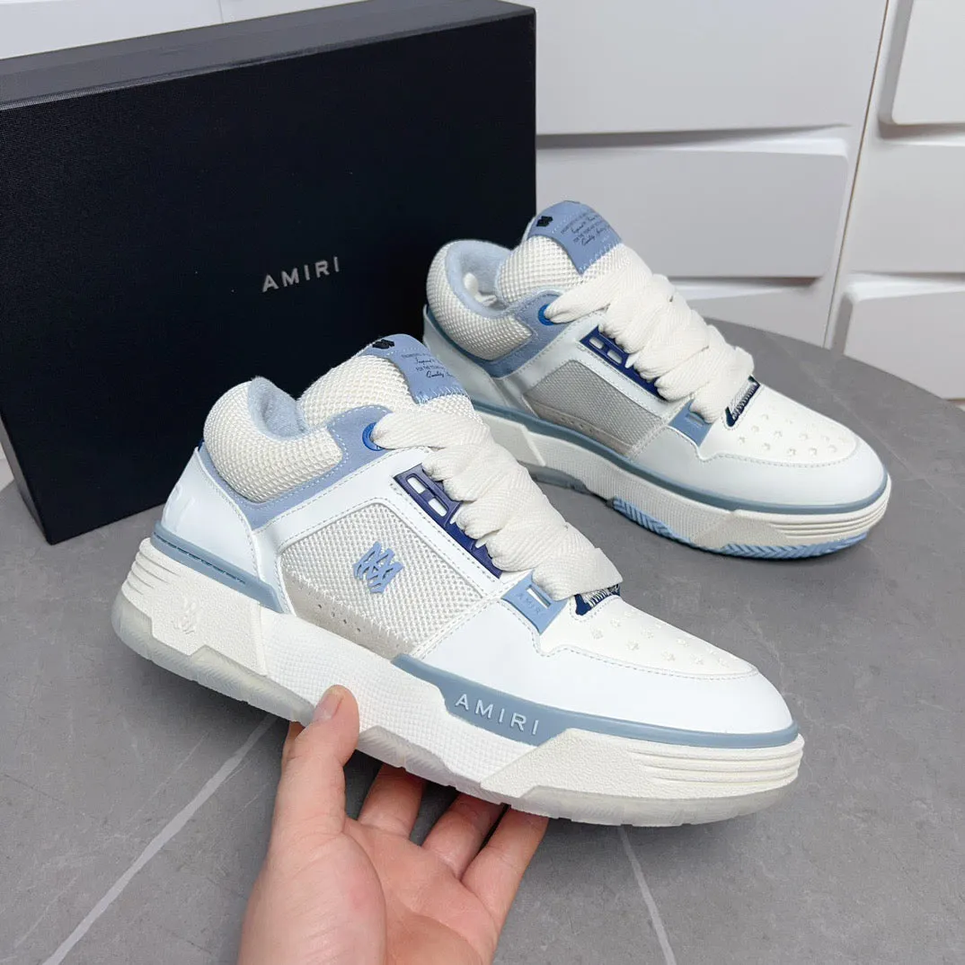 AMR MA-1 White and Blue Sneakers-131