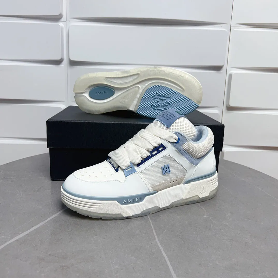 AMR MA-1 White and Blue Sneakers-131