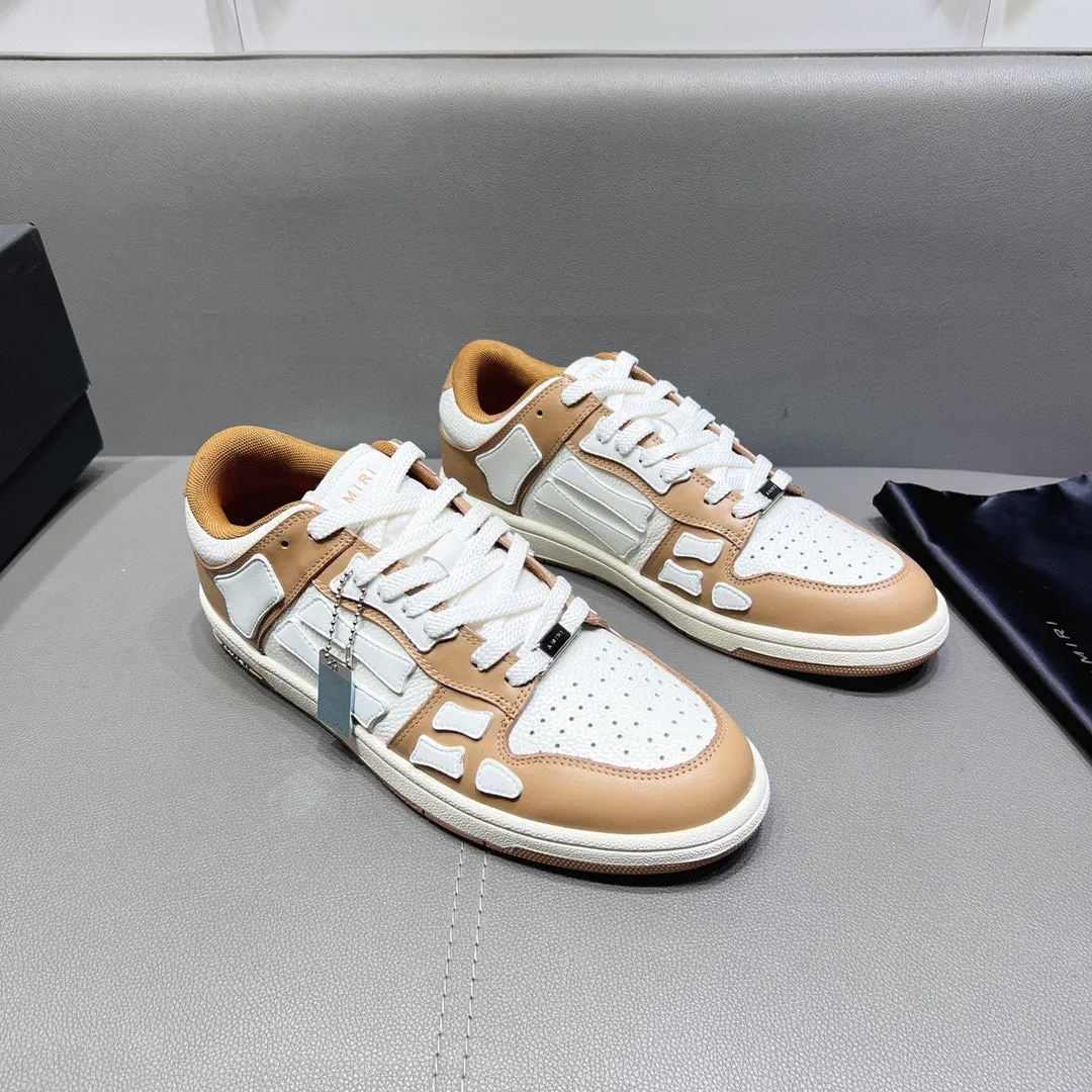 AMR Skel Top Low Brown and White Sneakers-157