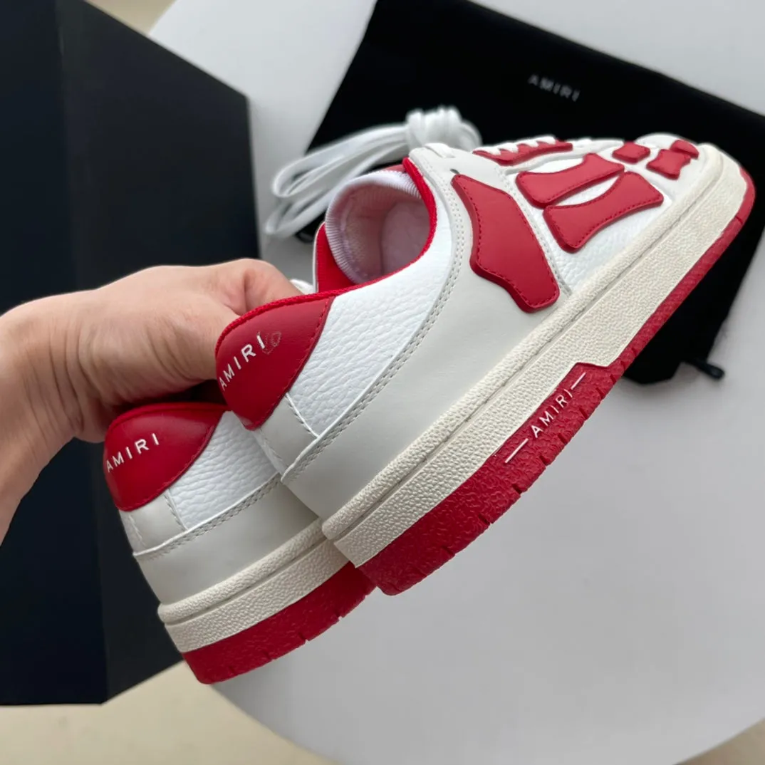 AMR Skel Top Low Red and White Sneakers-193