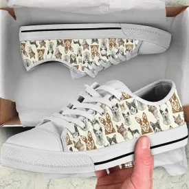 Australian Cattle Dog Low Top Shoes - Low Top Sneaker - Sneaker For Dog Walking, Cat Canvas Shoes