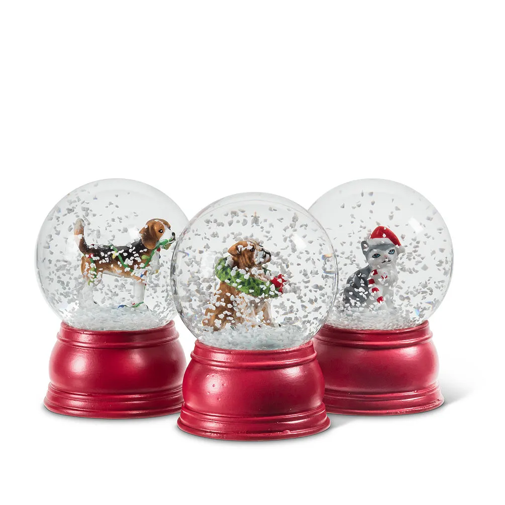 Cat Holiday Pet Snow Globe - Small