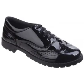 EADIE Girls Leather Oxford School Shoes