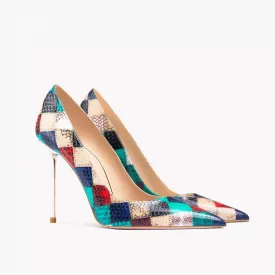 Faith Multi Color Leather Heels