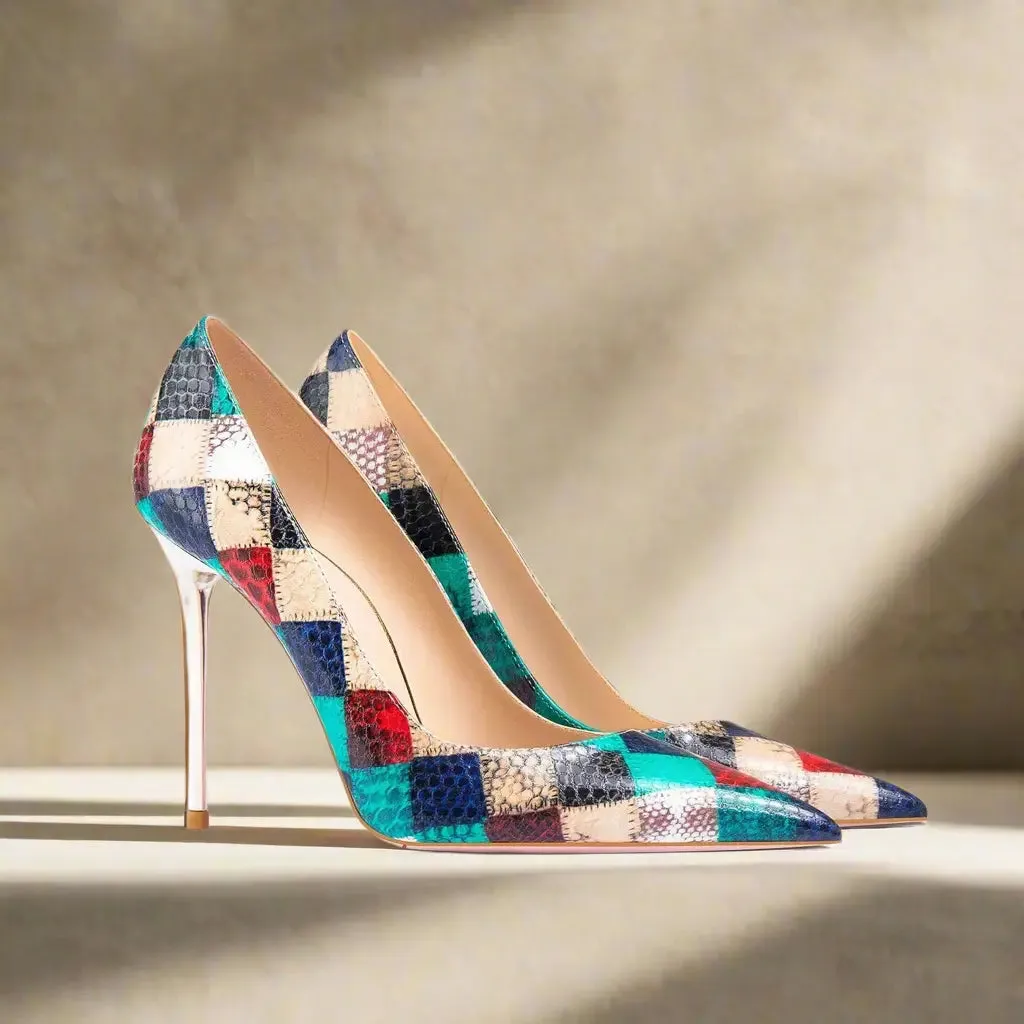 Faith Multi Color Leather Heels