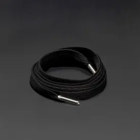 Flatties Metal Tips Shoelaces · Black with Silver Tip