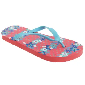 FLOSO Womens/Ladies Floral Patterned Toe Post Flip Flops