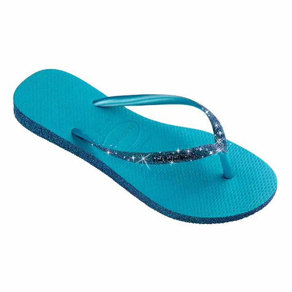 Havaianas Slim Sparkle II Womans FlipFlops - Nautical Blue