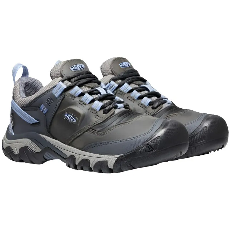 Keen Ridge Flex Womens Waterproof  Walking Shoes - Steel/Grey