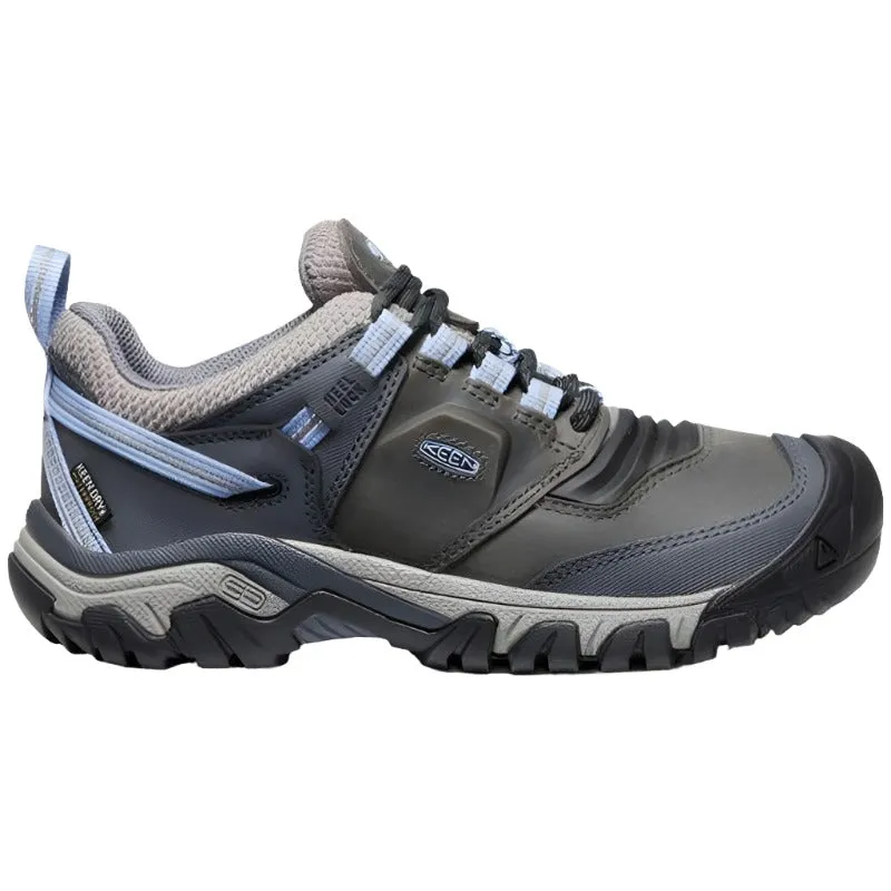 Keen Ridge Flex Womens Waterproof  Walking Shoes - Steel/Grey