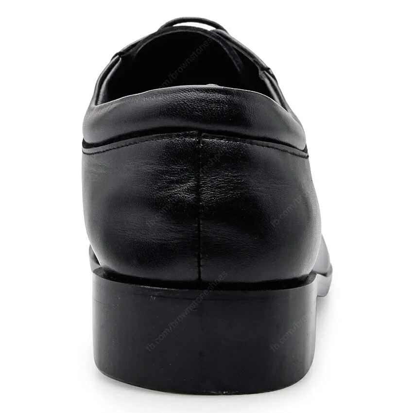 Leather Shoes City Oxford Flat Lace Black