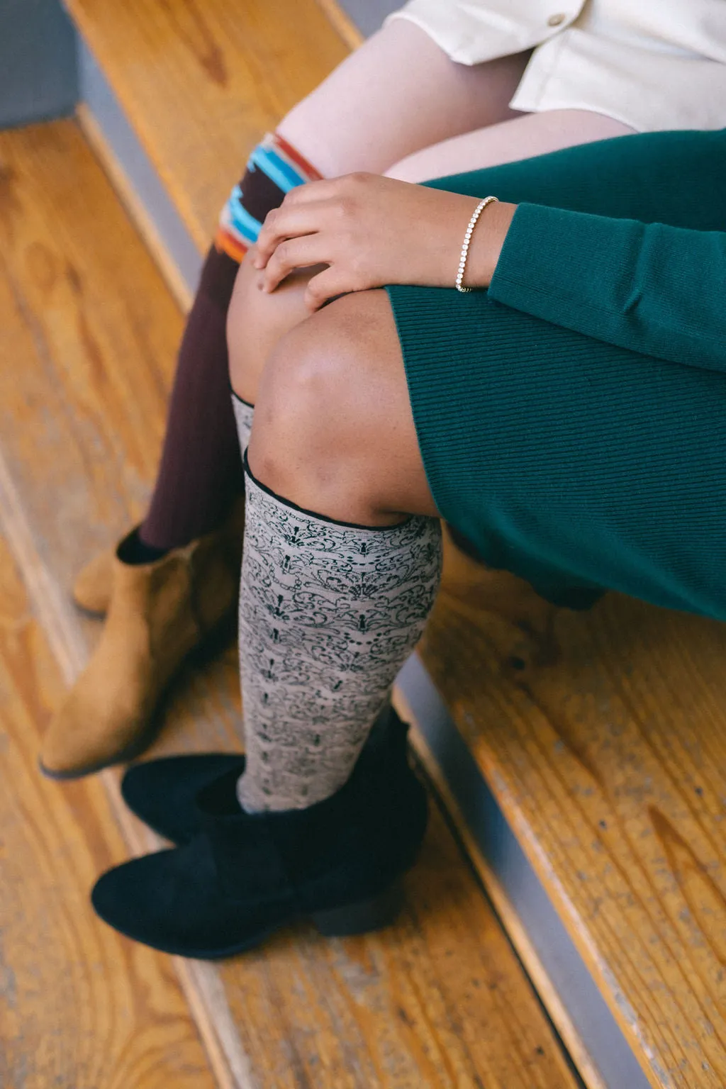 Lily Filigree Knee Hi's - Socks