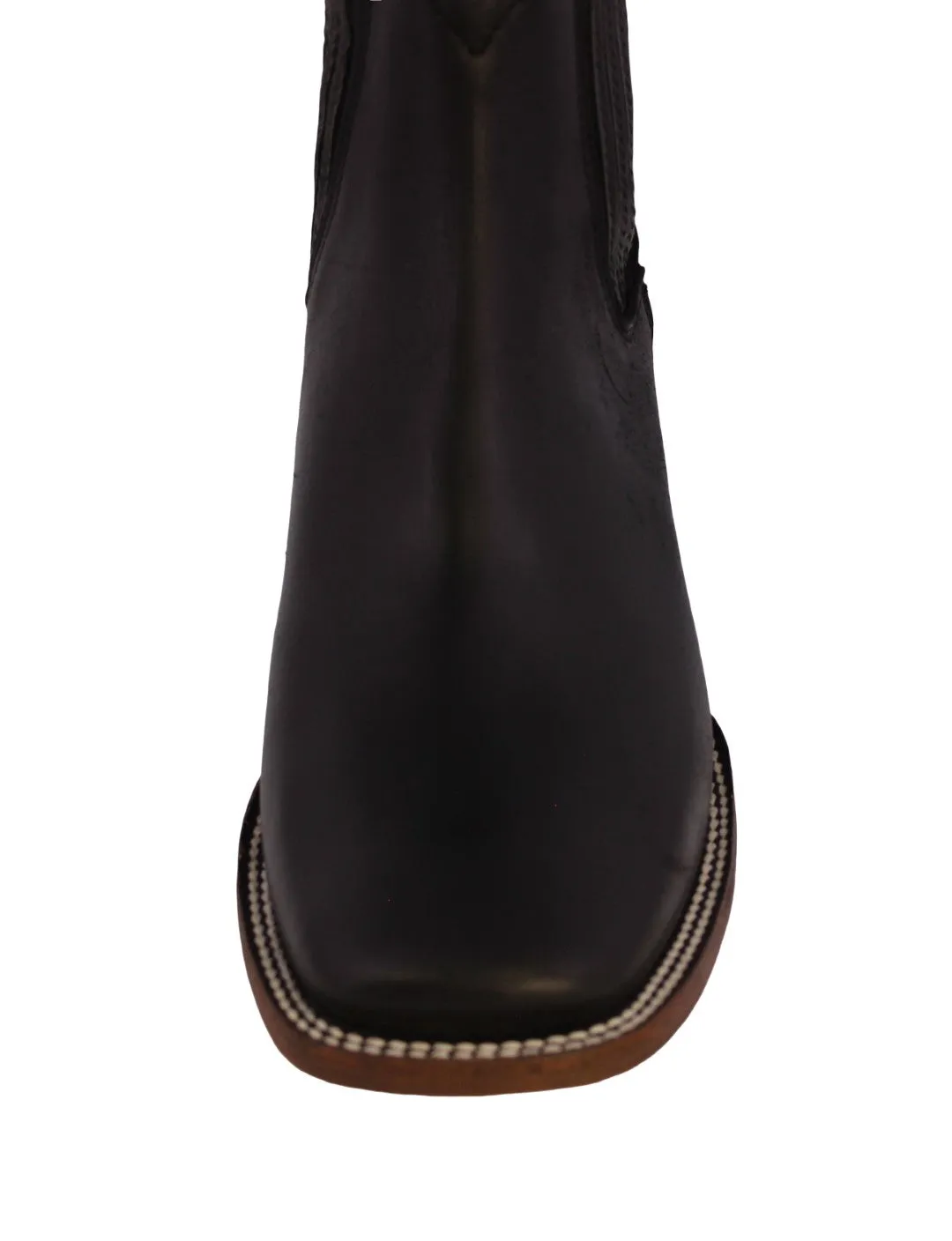 Mens #770 Black Chelsea Cowboy Boots Leather - Square Toe