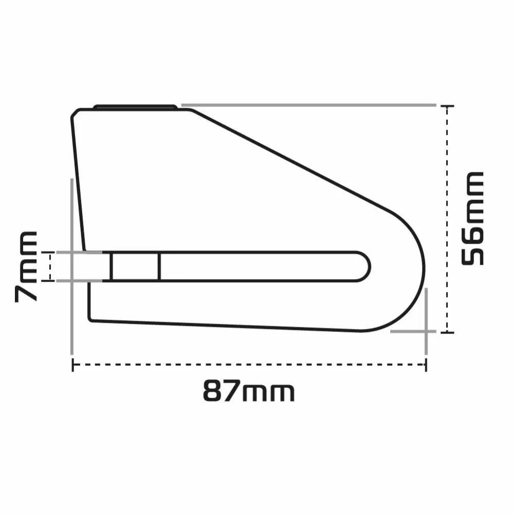 Oxford Alpha XD14 Disc Lock Black Motorcycle & Scooter Security