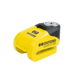 Oxford Quartz XD6 Disc Lock Yellow Black Motorcycle Security