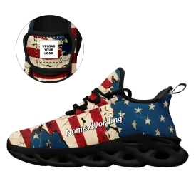 Personalized Patriotic Sneakers, Custom USA Flag Shoes, Pride Shoes For Men and Women,PC-MS-23020107