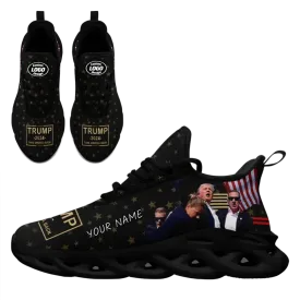 Personalized Trump Sneakers, Custom MAGA Shoes,  Comfortable Walking Shoes, Support for Trump's Gift