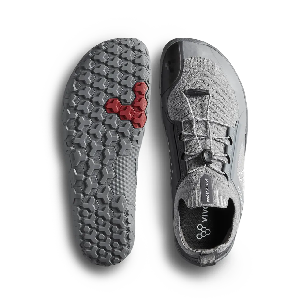 [PRE-ORDER] Vivobarefoot Primus Trail Knit FG Mens Ultimate Grey (ETA. MID DEC)