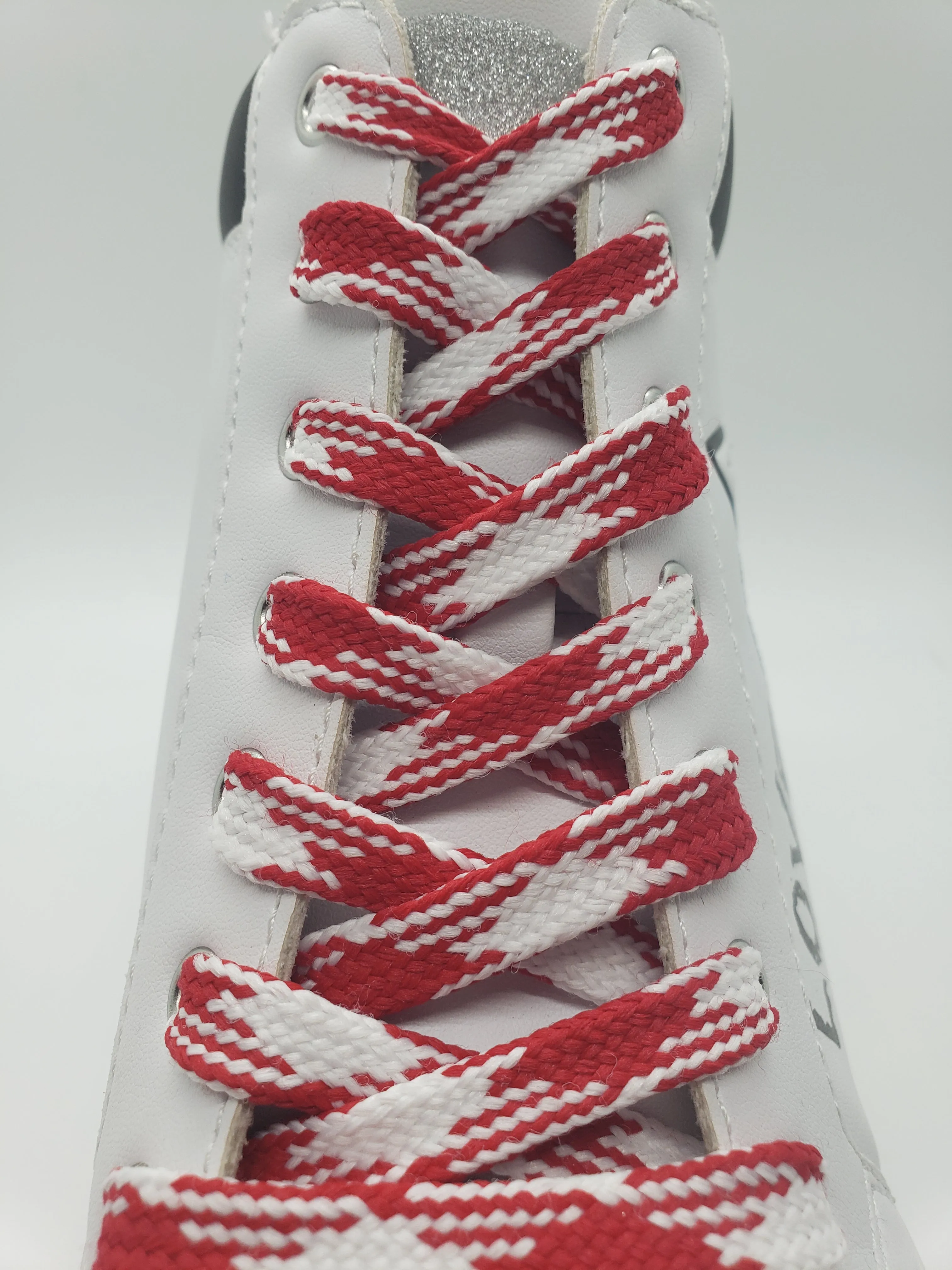 Premium Argyle Laces - Red and White