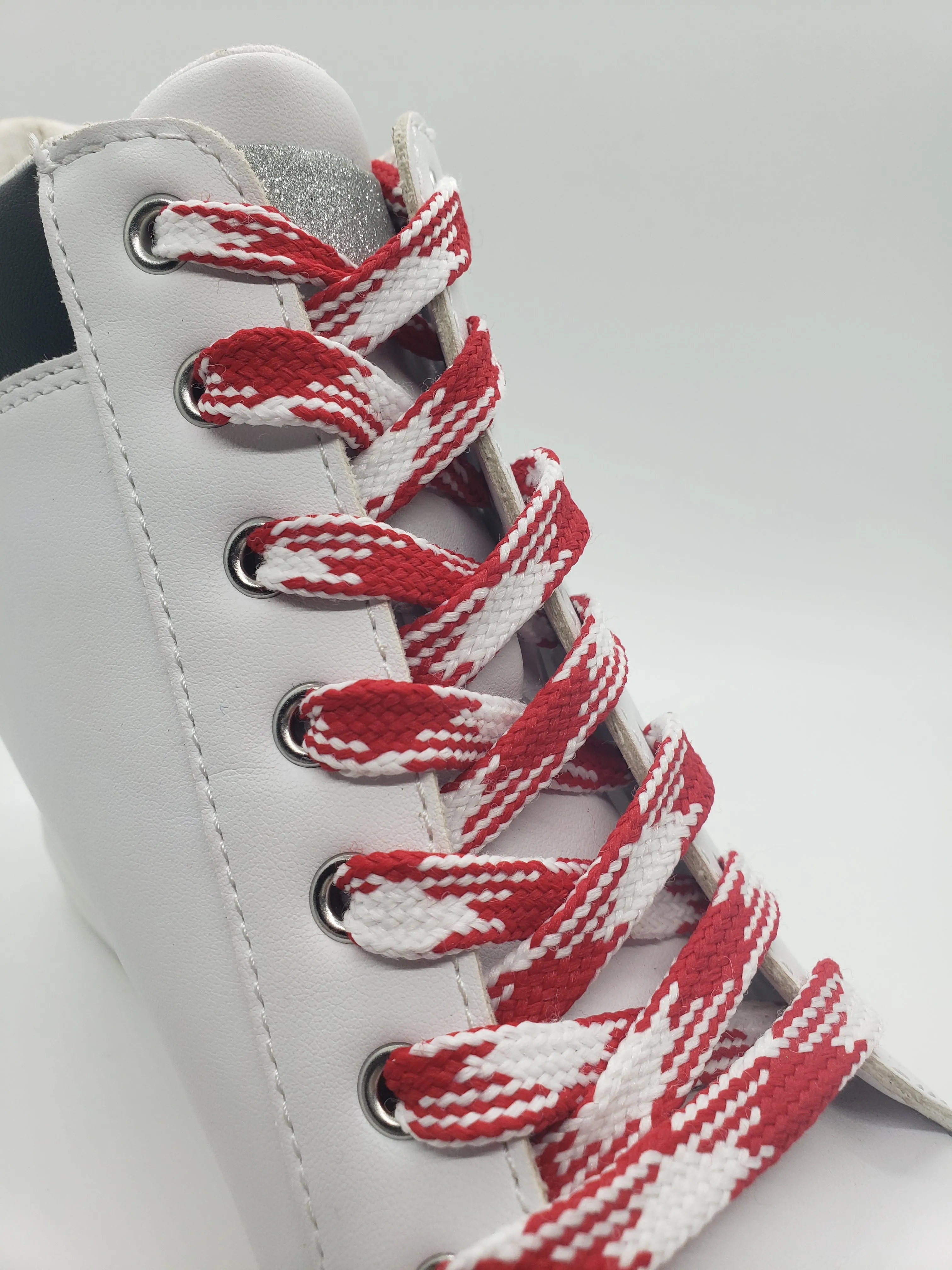 Premium Argyle Laces - Red and White