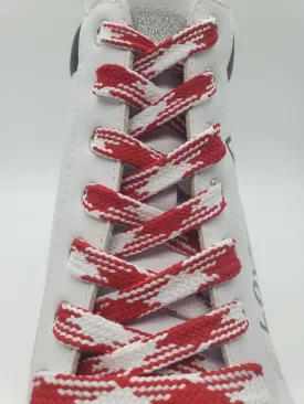 Premium Argyle Laces - Red and White