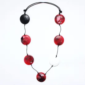 Red Marble Tori Necklace