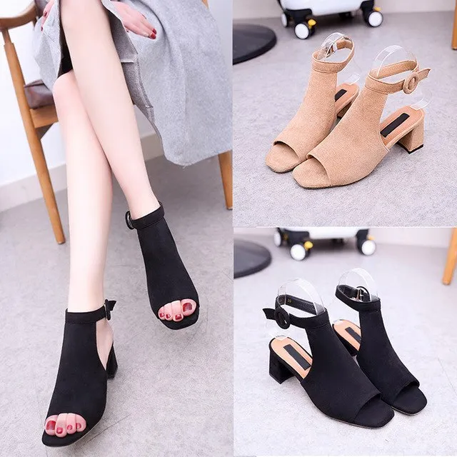 Sandals Women Summer Shoes Slingbacks High Heels