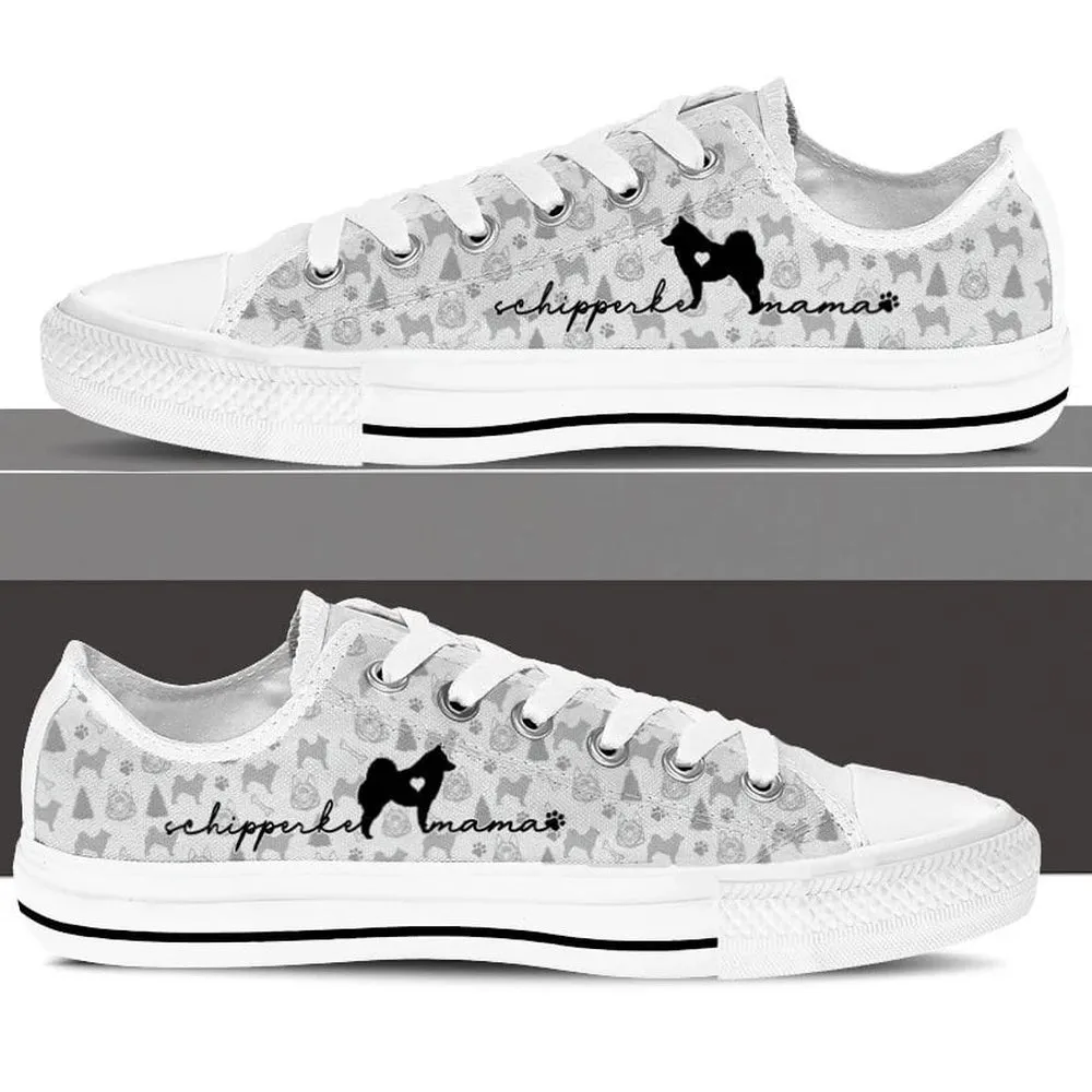 Schipperke Low Top Shoes - Dog Walking Shoes Men Women, Dog Printed Shoes, Canvas Shoes For Men, Women