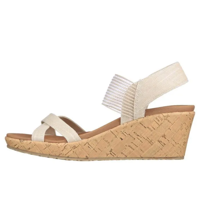 Skechers Beverlee Wedge Casual Outing Natural