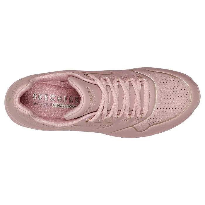 Skechers Uno 2 Golden Trim Pink Gold Womens Trainer