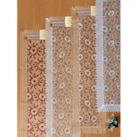 Wholesale Embroidered small roses lace Table Runner