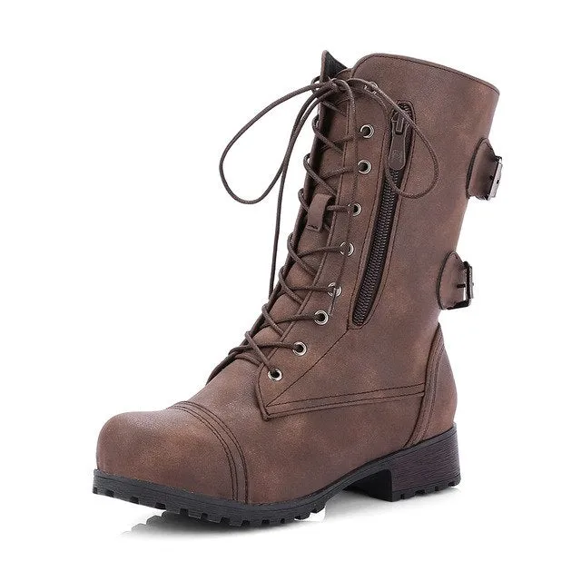 Woman Martin Boots Fashion Leathe