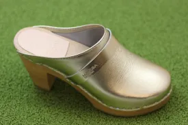 Women's Stockholm Clog - Gold Metallic Leather